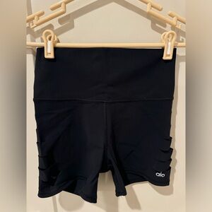 Alo Cut Out Biker Shorts